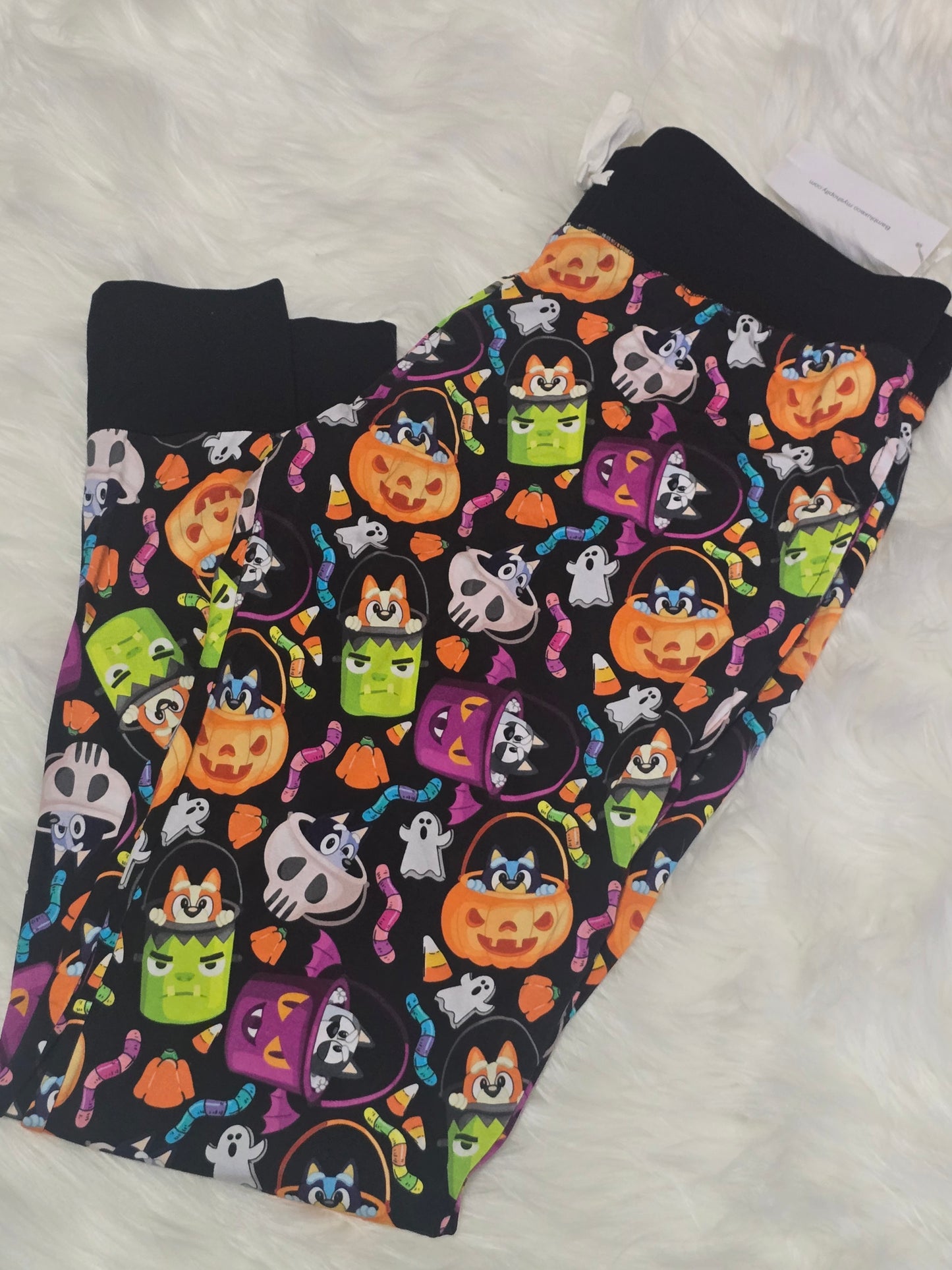 RTS Adult Small Bluey Halloween Joggers - NWOT