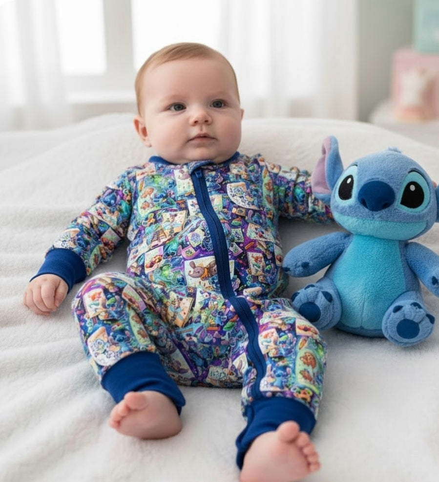 RTS Bamboo Convertible Zip Romper - Picasso