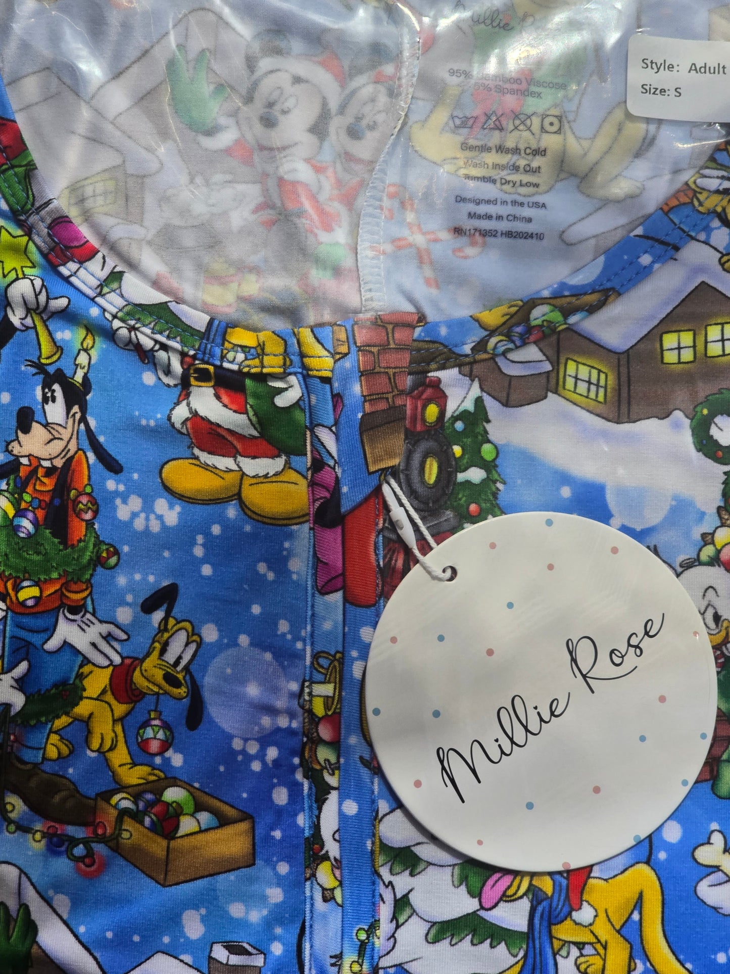 SIZE DOWN! RTS ADULT Bamboo Convertible Zip Romper - All Aboard