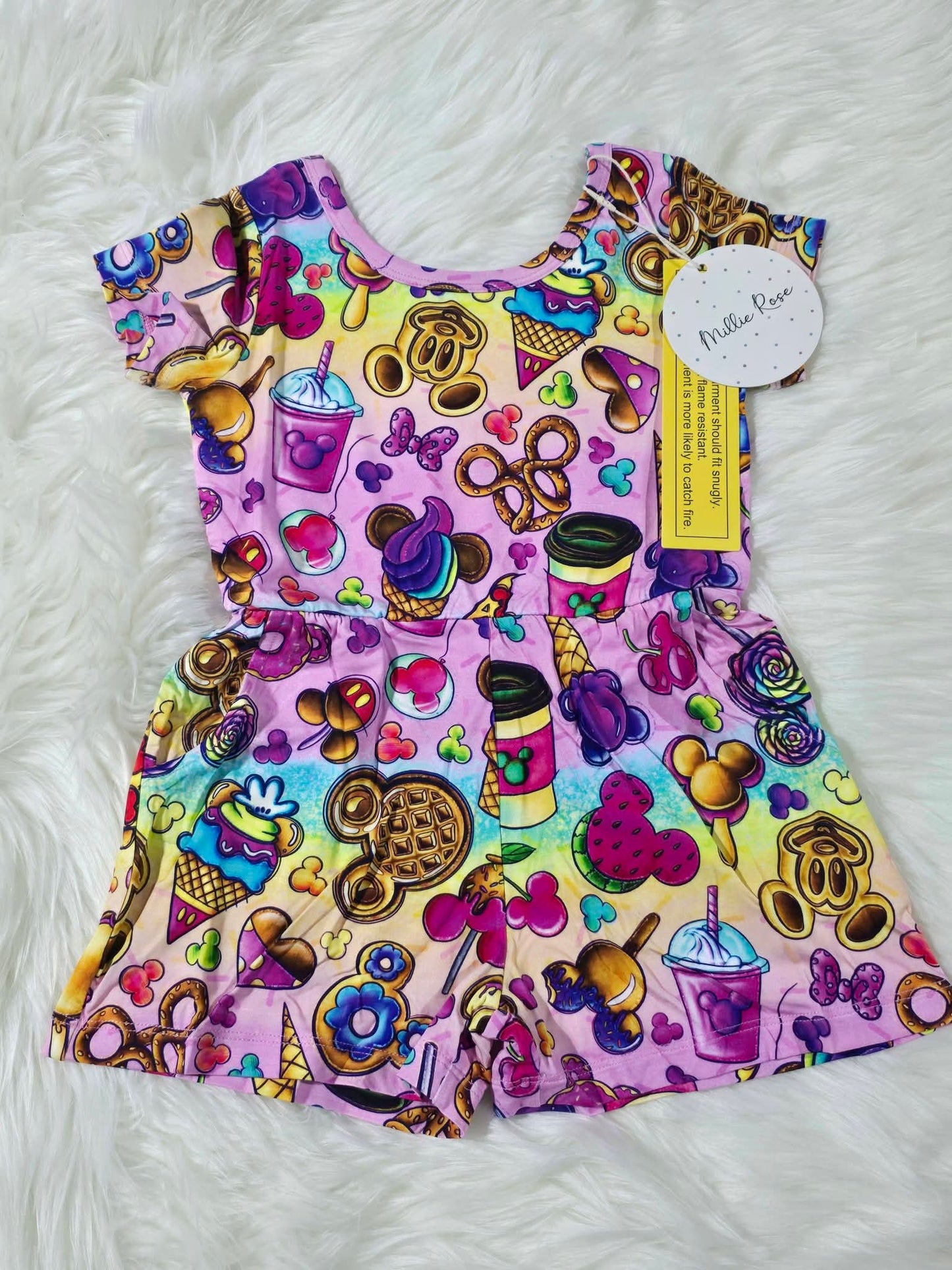RTS Snacks Shorts Romper