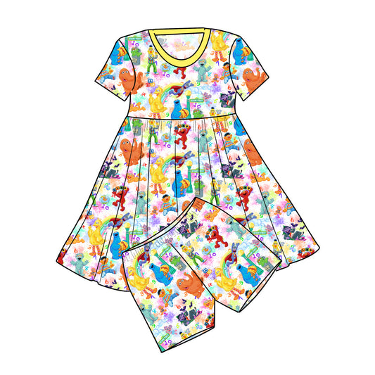 May Pre-order Twirl Dress with Shorts - Sunny Days