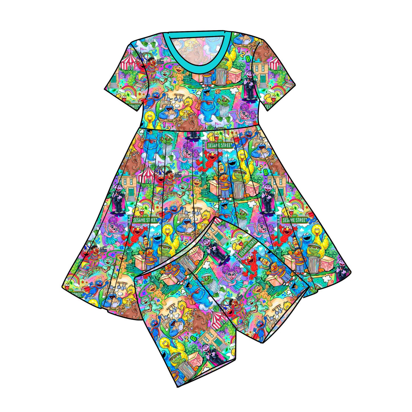 Jan27 Pre-order Twirl Dress with Shorts - 123 Sesame