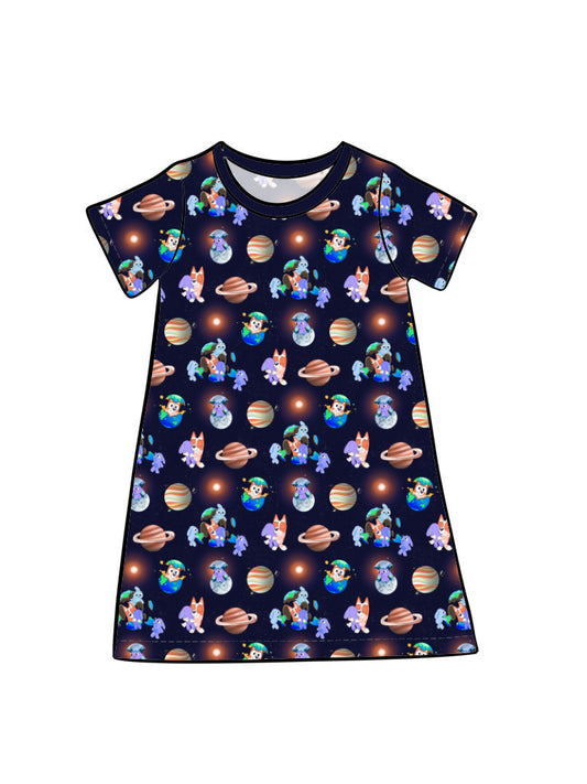 RTS Kid's Tee Dress/Lounge Gown - Sleepy Time