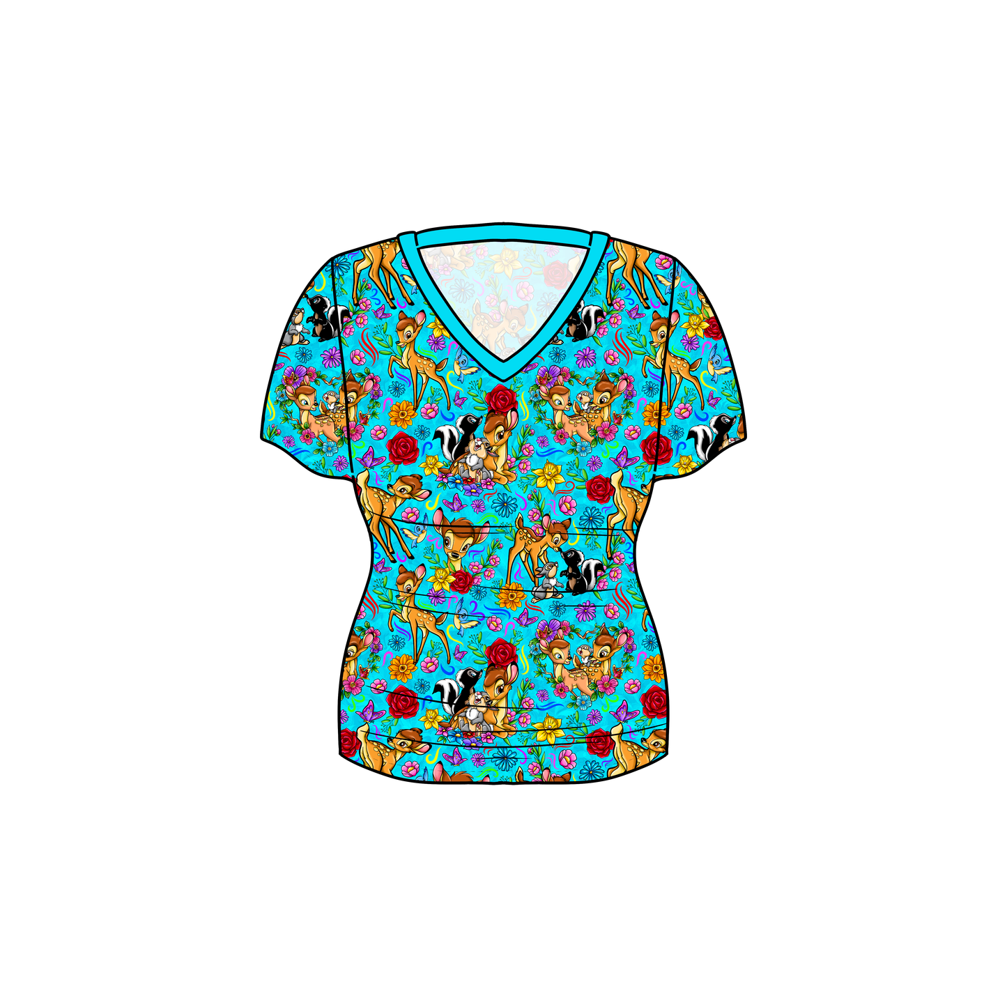 RTS Bamboo Adult V-Neck Tee - Blooming Buddies