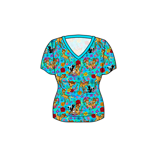 RTS Bamboo Adult V-Neck Tee - Blooming Buddies