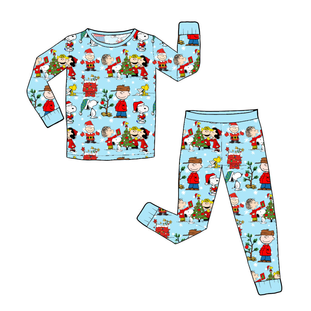 RTS Long Sleeve and Pants Pajama Set - Peanuts & Presents