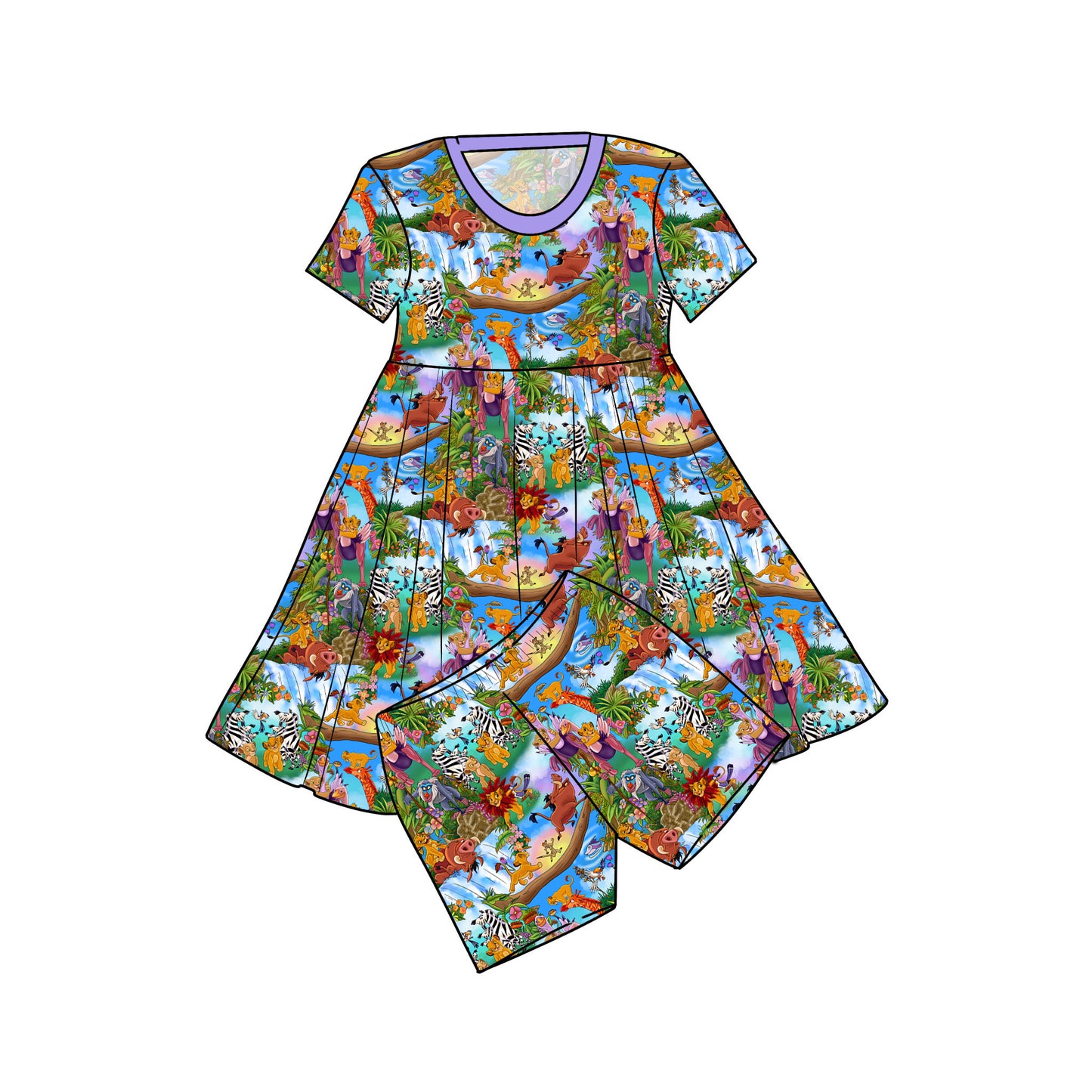 RTS Bamboo Twirl with Shorts - Hakuna Matata