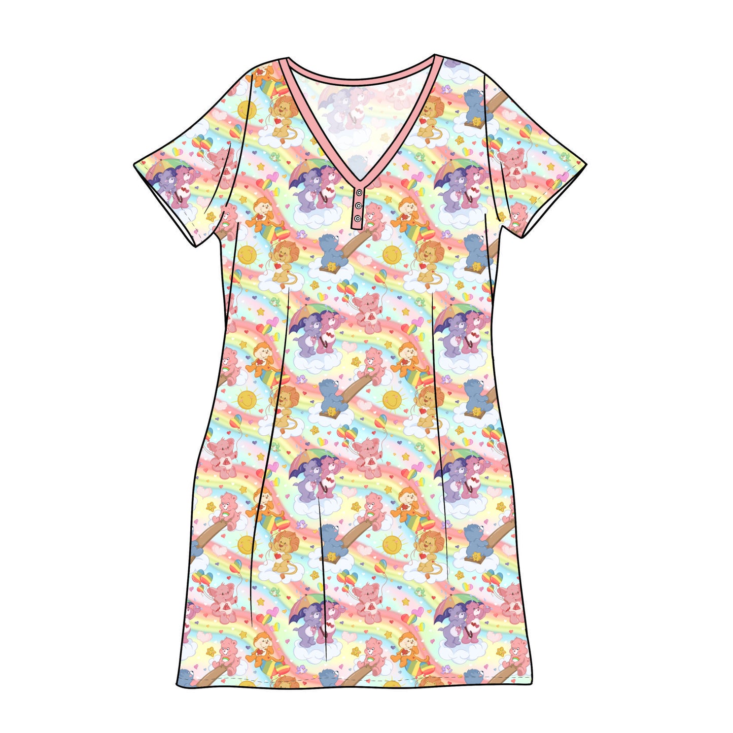 July Pre-Order Bamboo Adult Sleep Gown - Vintage Bears