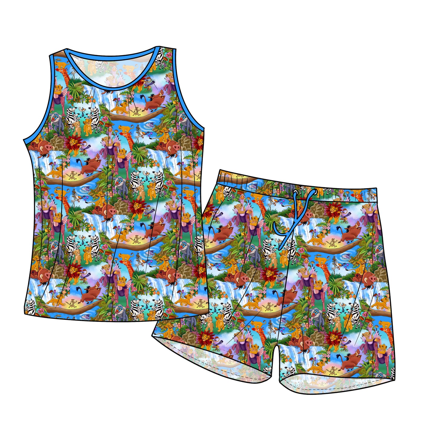 April Pre-Order Tank and Shorts Pajama Set - Hakuna Matata